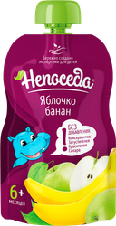 Пюре фруктовое НЕПОСЕДА из яблок и банана д/дет. пит. с 6мес., вид