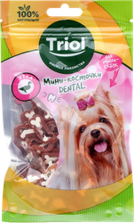 Лакомство для собак TRIOL Dental Мини-косточки из утки, для мини-собак, 50г, фото