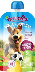 Пюре фруктовое НЕПОСЕДА из яблок и персиков д/дет. пит. с 5мес., фотография