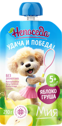 Пюре фруктовое НЕПОСЕДА из яблок и груш д/дет. пит. с 5мес., вид