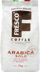 Кофе зерновой FRESCO Arabica Solo натуральный средняя обжарка, 1кг, фотография