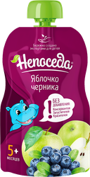 Пюре фруктовое НЕПОСЕДА из яблок и черники д/дет. пит. с 5мес., детальное фото