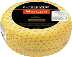 Сыр СЫРОБОГАТОВ Маасдам 45%, без змж, весовой, фотография