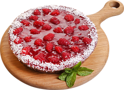 Пирог бисквитный с малиной и кокосом ЛЕНТА FRESH, 700г, крупный план