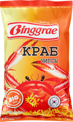 Чипсы БИНГРЭ со вкусом краба, 130г, изображение