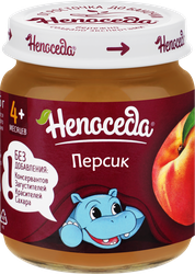 Пюре фруктовое НЕПОСЕДА Персик, с 4 месяцев, 100г, детальное фото