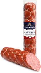 Колбаса варено-копченая БАХРУШИНЪ Сервелат Коньячный, высший сорт, весовая, вид