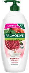 Гель-крем для душа PALMOLIVE Натурэль Витамин В и гранат с увлажняющим молочком, 750мл, вид