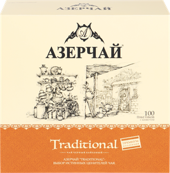 Чай черный АЗЕРЧАЙ Premium collection Traditional, 100пак, фото