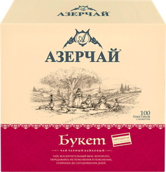 Чай черный АЗЕРЧАЙ Premium collection байховый букет, 100пак, изображение