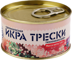 Икра трески СОКРОВИЩА ОКЕАНА, 120г, фото