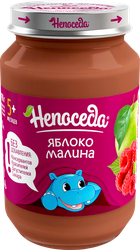 Пюре фруктовое НЕПОСЕДА из яблок и малины д/дет. пит. с 5мес., вид