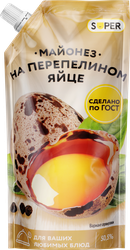 Майонез SUPER на перепелином яйце 50,5%, 500мл, вид