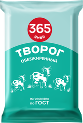 Творог 365 ДНЕЙ обезжиренный, без змж, 180г, вид