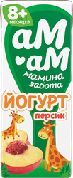 Йогурт питьевой АМ-АМ Персик, с 8 месяцев 2,5%, без змж, 210г, вид