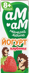 Йогурт питьевой АМ-АМ Клубника, с 8 месяцев 2,5%, без змж, 210г, вид