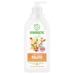 Жидкое мыло для рук и тела SYNERGETIC Миндальное молочко, 500мл, фото