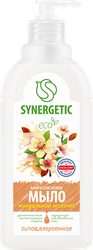 Жидкое мыло для рук и тела SYNERGETIC Миндальное молочко, 500мл, вид