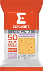 Сыр EXPONENTA Фитнес Чиз с паприкой и морковью 35%, без змж, 165г, фотография