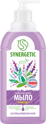 Жидкое мыло для рук и тела SYNERGETIC Лаванда, 500мл, крупный план