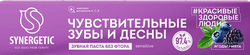 Зубная паста SYNERGETIC для чувствительных зубов и десен, 100г, изображение