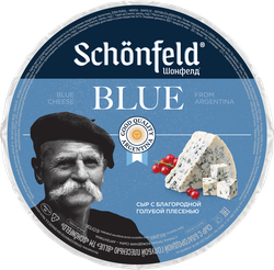 Сыр мягкий SCHONFELD Blue с голубой благородной плесенью 54%, без змж, 
весовой, картинка