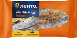 Сельдь маринованная ЛЕНТА филе с пряностями, 150г, вид
