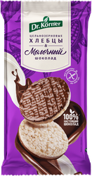 Хлебцы рисовые DR KORNER с молочным шоколадом, 67г, фото