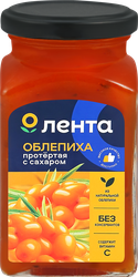 Облепиха ЛЕНТА протертая с сахаром, 370г, детальное фото