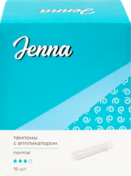 Тампоны JENNA Normal с аппликатором, 16шт, детальное фото