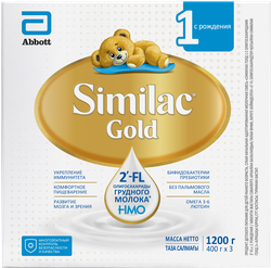 Смесь молочная SIMILAC Gold 1, с 0 месяцев, 1200г, вид
