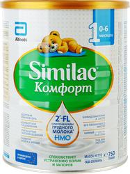 Смесь молочная SIMILAC Comfort 1, с 0 месяцев, 750г, крупный план