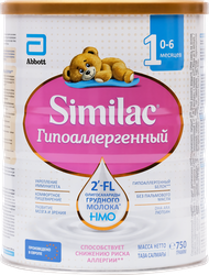 Изображение товара Смесь молочная SIMILAC Гипоаллергенный 1, с 0 месяцев, 750г