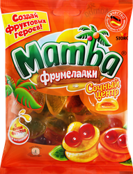 Мармелад жевательный MAMBA Фрумеладки сочный центр, 140г, детальное фото