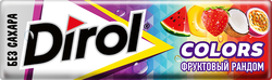 Жевательная резинка DIROL Colors Фруктовый рандом, без сахара, 13,6г, фото