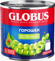 Горошек зеленый GLOBUS, 400г, фото