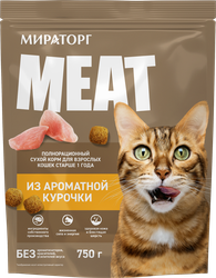 Корм сухой для взрослых кошек МИРАТОРГ Winner Meat из ароматной курочки, старше 1 года, 750г, картинка