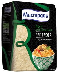 Рис для традиционного плова МИСТРАЛЬ, 2кг, картинка
