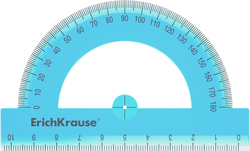 Транспортир ERICH KRAUSE Standard 180 градусов 10см пластиковый, в ассортименте Арт. 52985, картинка