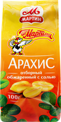 Арахис ОТ МАРТИНА отборный обжаренный с солью, 100г, изображение