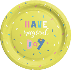 Тарелки одноразовые Happy Birthday d=23см бумажные, 6шт, картинка