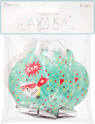 Дудка праздничная Happy Birthday Арт. ДДК, 6шт, картинка