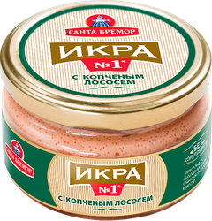 Икра САНТА БРЕМОР Икра №1, деликатесная с копченым лососем 270г, картинка