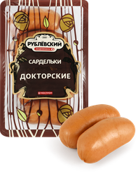 Сардельки РУБЛЁВСКИЙ Докторские, категория Б, 400г, крупный план