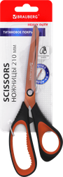 Ножницы BRAUBERG Heavy Duty 21см Арт. 236790, крупный план