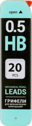 Грифели BRAUBERG Black Jack Hi-Polymer 0,5мм HB запасные Арт. 80447, 20шт, фотография