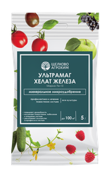 Удобрение минеральное ЩЕЛКОВО АГРОХИМ Ультрамаг Хелат железа, 5г, вид