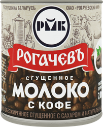 Молоко сгущенное РОГАЧЕВЪ с натуральным кофе 7%, без змж, 380г, фотография
