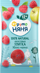 Фруктовая улитка ФРУТОНЯНЯ Яблоко, малина, с 12 месяцев, 15г, крупный план