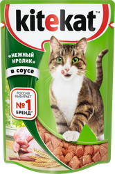 Корм консервированный для взрослых кошек KITEKAT Кролик в соусе, 85г, картинка